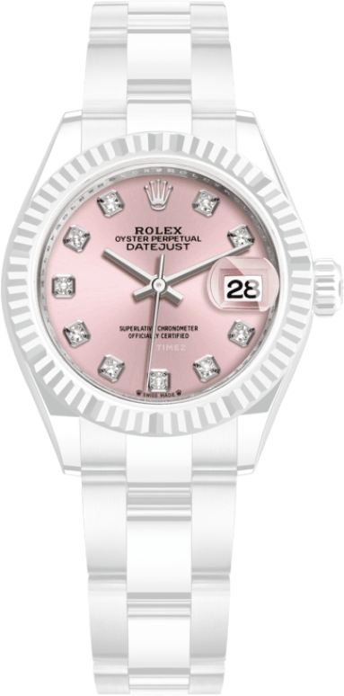 Rolex,Lady-Datejust 28mm,28mm,White Gold,Oystersteel,Pink,Automatic,Day,55hours,279174,279174-0004