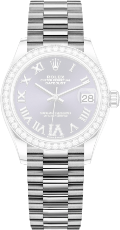 Rolex,Datejust 31 31mm,31mm,White Gold,Purple,Automatic,Day,55hours,278289RBR,278289RBR-0019