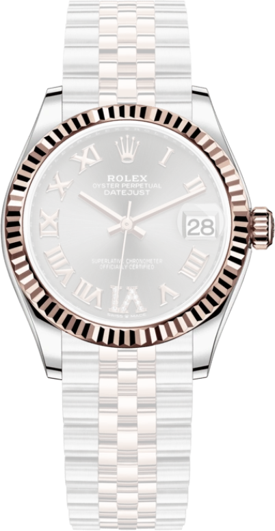 Rolex,Datejust 31 31mm,31mm,Rose Gold,Stainless Steel,Grey,Automatic,Day,55hours,278271,278271-0030
