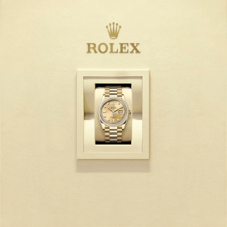 Rolex,Day-Date 36 36mm,36mm,Yellow Gold,Champagne,Automatic,Date,Day,128398TBR,128398TBR-0002
