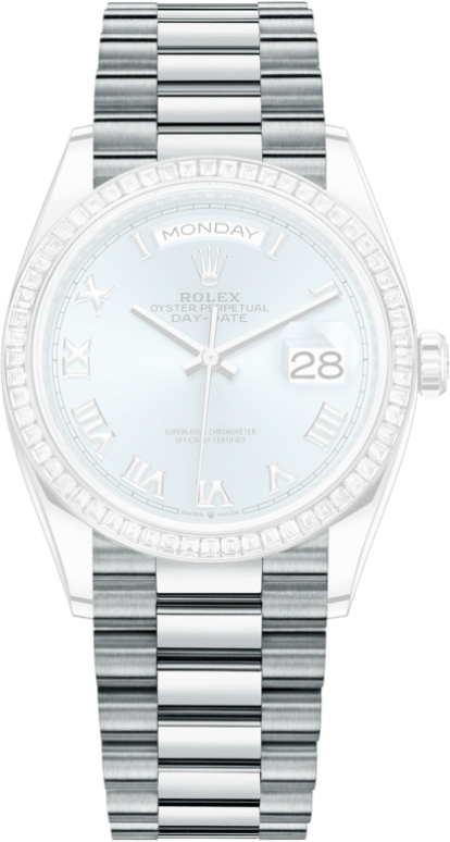 Rolex,Day-Date 36 36mm,36mm,Platinum,Ice Blue,Automatic,Date,Day,128396TBR,128396TBR-0002