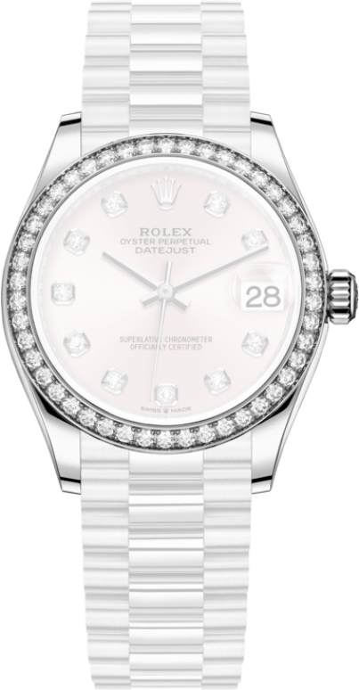 Rolex,Datejust 31 31mm,31mm,White Gold,Pink,Automatic,Day,55hours,278289RBR,278289RBR-0022