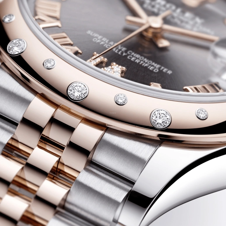 Rolex,Datejust 31 31mm,31mm,Rose Gold,Stainless Steel,Grey,Automatic,Day,55hours,278341RBR,278341RBR-0030