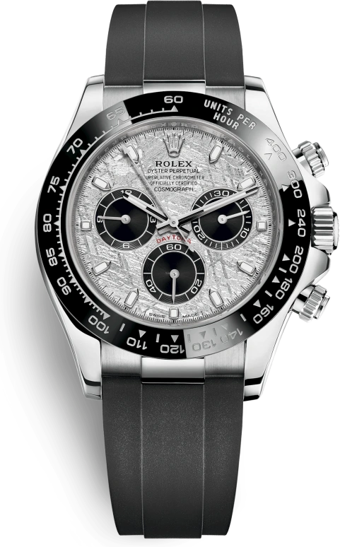 Rolex,Daytona 40mm,40mm,Ceramic,White Gold,Silver,Automatic,Chronograph,Column Wheel,Zlatan Ibrahimović,Ángel Di María,116519LN,116519LN-0038