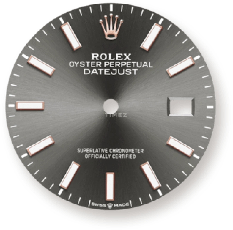 Rolex,Datejust 36 36mm,36mm,Rose Gold,Stainless Steel,Grey,Automatic,Day,70hours,126231,126231-0014