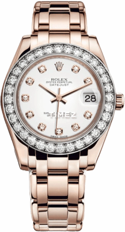 Rolex,Pearlmaster 34mm,34mm,Rose Gold,White,Automatic,Day,55hours,81285,81285-0033