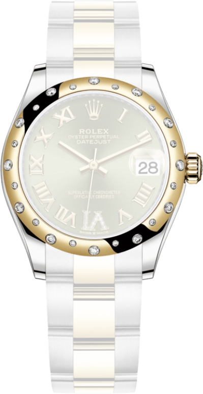 Rolex,Datejust 31 31mm,31mm,Yellow Gold,Stainless Steel,Green,Automatic,Day,55hours,278343RBR,278343RBR-0015