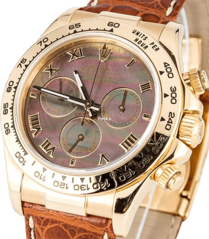 Rolex,Daytona 40mm,40mm,Yellow Gold,Brown,Black,Automatic,Chronograph,72hours,116518,116518-0002
