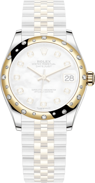 Rolex,Datejust 31 31mm,31mm,Yellow Gold,Stainless Steel,White,Automatic,Day,55hours,278343RBR,278343RBR-0028