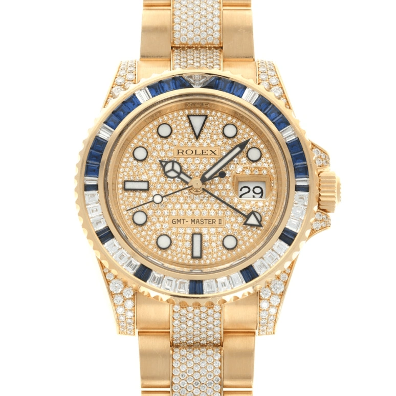 Rolex,GMT-Master II 40mm,40mm,Yellow Gold,Gold,Automatic,Day,Dule Time,116758 SA