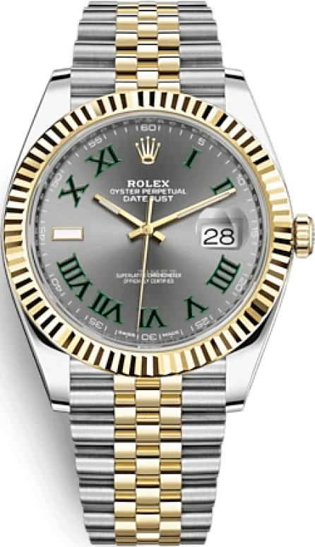 Rolex,Datejust 41 41mm,41mm,Yellow Gold,Stainless Steel,Grey,Automatic,Day,70hours,Darwin Núñez,126333,126333-0020