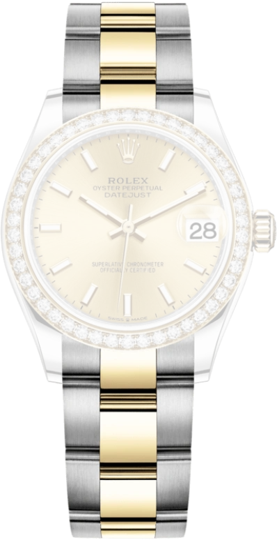 Rolex,Datejust 31 31mm,31mm,Yellow Gold,Stainless Steel,Champagne,Automatic,Day,55hours,278383RBR,278383RBR-0013