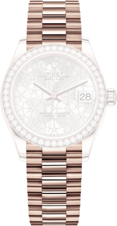 Rolex,Datejust 31 31mm,31mm,Rose Gold,Silver,Automatic,Day,55hours,278285RBR,278285RBR-0036