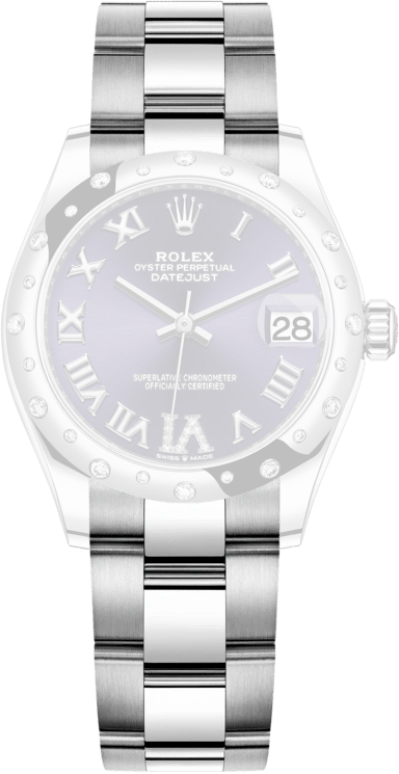 Rolex,Datejust 31 31mm,31mm,White Gold,Stainless Steel,Purple,Automatic,Day,55hours,278344RBR,278344RBR-0027