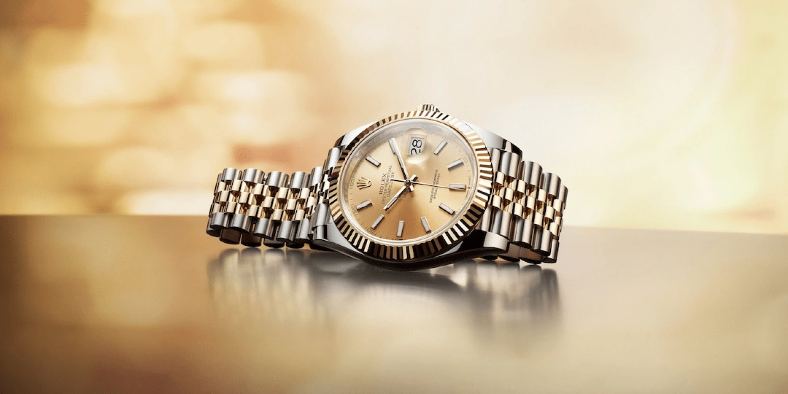 Rolex,Datejust 41 41mm,41mm,Yellow Gold,Stainless Steel,Champagne,Automatic,Day,70hours,126333,126333-0010