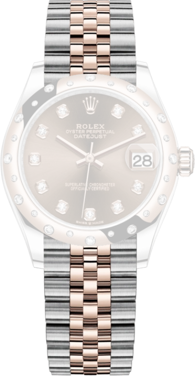 Rolex,Datejust 31 31mm,31mm,Rose Gold,Stainless Steel,Brown,Automatic,Day,55hours,278341RBR,278341RBR-0028