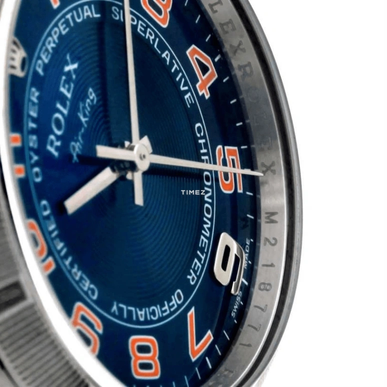Rolex,Air King 34mm,34mm,Stainless Steel,Blue,Automatic,48hours,In-house Caliber,114210BLAO