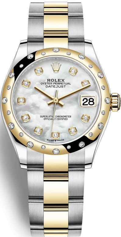 Rolex,Datejust 31 31mm,31mm,Yellow Gold,Stainless Steel,White,Automatic,Day,55hours,278343RBR,278343RBR-0027