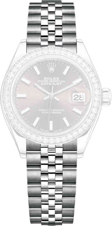 Rolex,Lady-Datejust 28mm,28mm,White Gold,Stainless Steel,Grey,Brown,Automatic,Day,55hours,279384RBR,279384RBR-0013