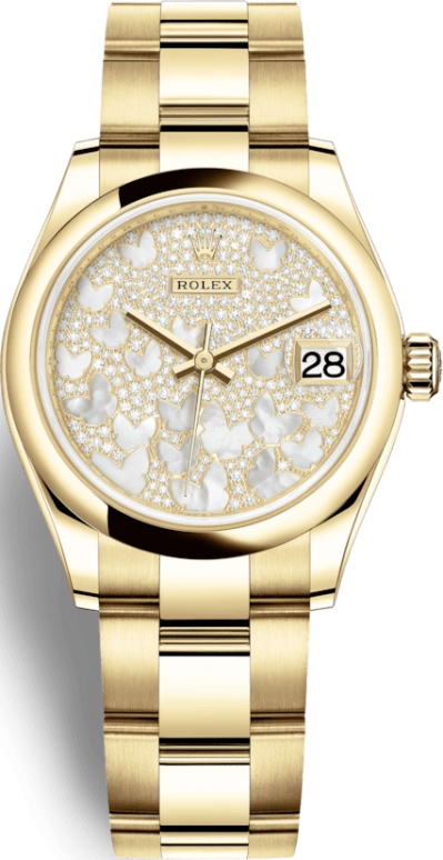 Rolex,Datejust 31 31mm,31mm,Yellow Gold,White,Automatic,Day,55hours,278248,278248-0021