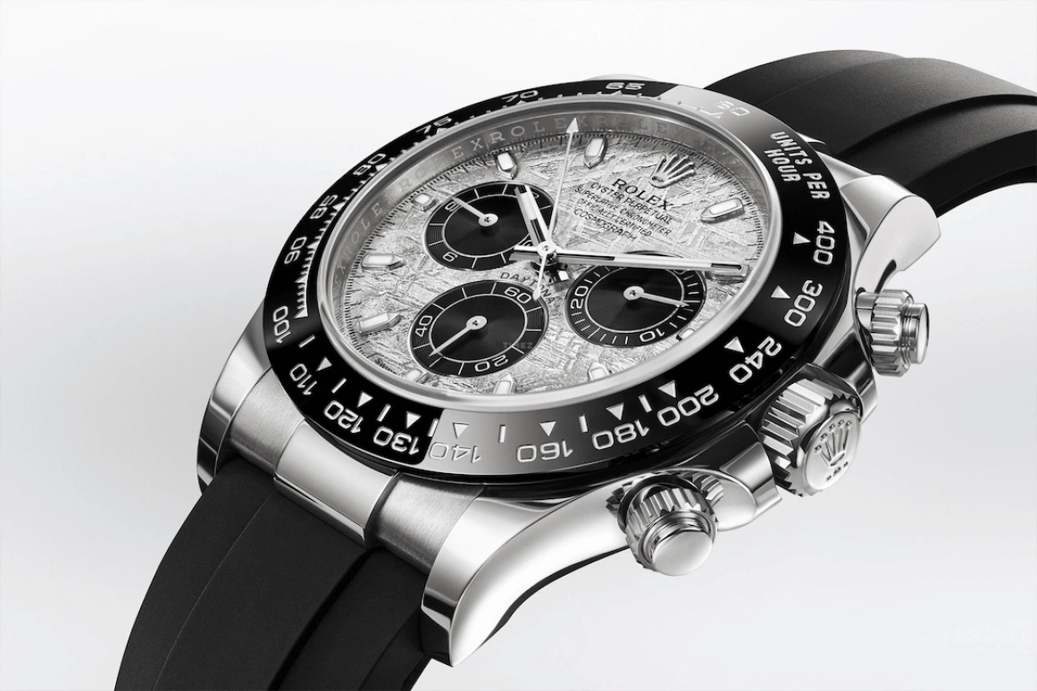 Rolex,Daytona 40mm,40mm,Ceramic,White Gold,Silver,Automatic,Chronograph,Column Wheel,Zlatan Ibrahimović,Ángel Di María,116519LN,116519LN-0038
