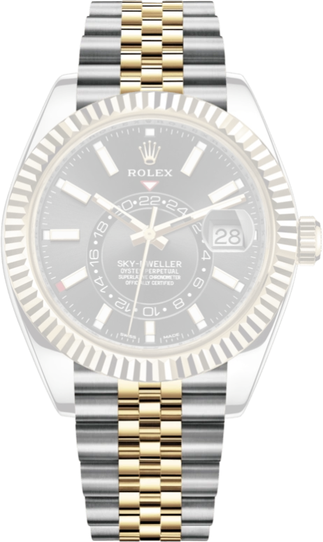 Rolex,Sky-Dweller 42mm,42mm,Yellow Gold,Stainless Steel,Black,Automatic,Annual Calendar,Month,Date,326933,326933-0005