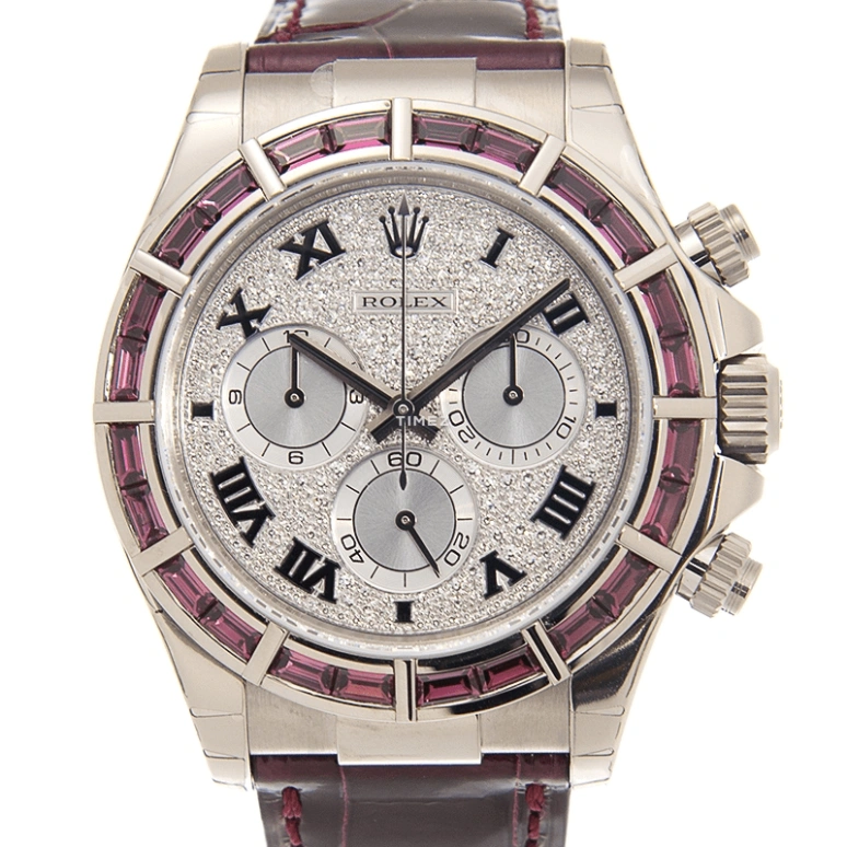 Rolex,Daytona 40mm,40mm,White Gold,Silver,Automatic,Chronograph,72hours,116589SALV Roman Diamond