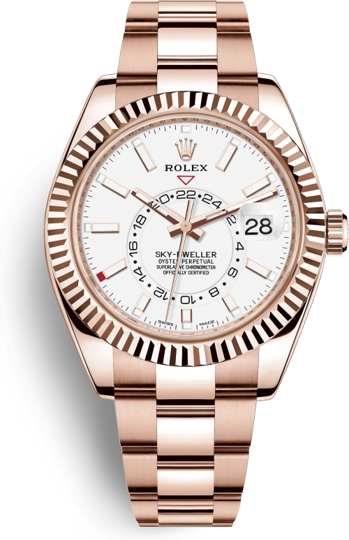 Rolex,Sky-Dweller 42mm,42mm,Rose Gold,White,Automatic,Annual Calendar,Month,Date,326935,326935-0005