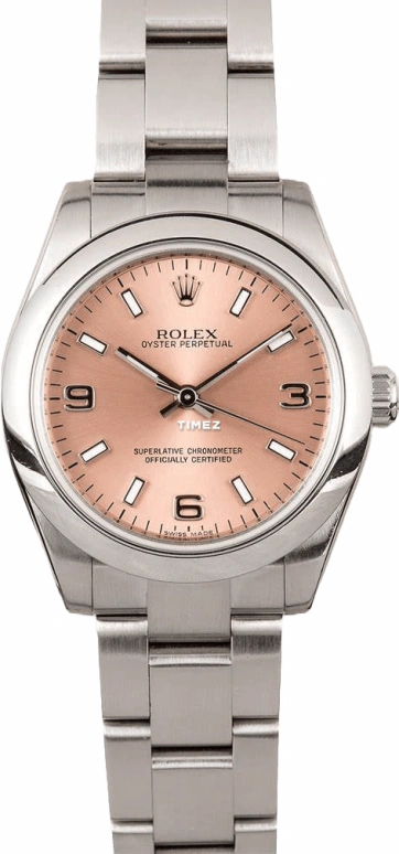 Rolex,Oyster Perpetual 31mm,31mm,Stainless Steel,Pink,Automatic,48hours,In-house Caliber,177200,177200-Pink