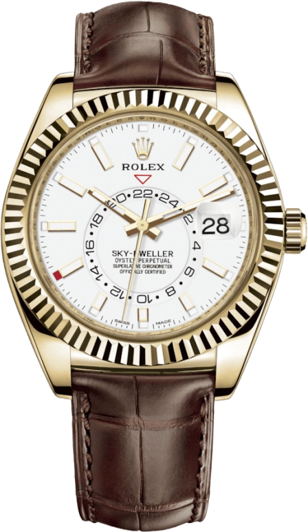 Rolex,Sky-Dweller 42mm,42mm,Yellow Gold,White,Automatic,Annual Calendar,Month,Date,Kyrie Irving,326138,326138-0010