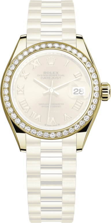 Rolex,Lady-Datejust 28mm,28mm,Yellow Gold,Champagne,Automatic,Day,48hours,279138RBR,279138RBR-0021