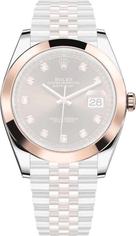 Rolex,Datejust 41 41mm,41mm,Rose Gold,Stainless Steel,Brown,Automatic,Day,70hours,126301,126301-0004