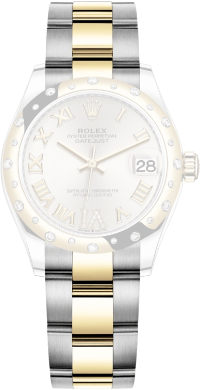 Rolex,Datejust 31 31mm,31mm,Yellow Gold,Stainless Steel,Silver,Automatic,Day,55hours,278343RBR,278343RBR-0003