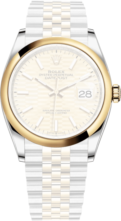 Rolex,Datejust 36 36mm,36mm,Yellow Gold,Stainless Steel,Champagne,Automatic,Day,70hours,126203,126203-0039