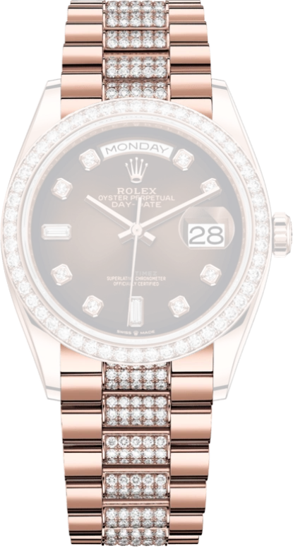 Rolex,Day-Date 36 36mm,36mm,Rose Gold,Brown,Automatic,Date,Day,128345RBR,128345RBR-0041