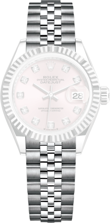 Rolex,Lady-Datejust 28mm,28mm,White Gold,Stainless Steel,Pink,Automatic,Day,55hours,279174,279174-0003