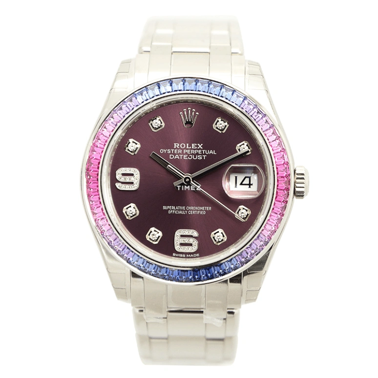 Rolex,Pearlmaster 39mm,39mm,White Gold,Purple,Automatic,Day,70hours,Drake,86349SAFUBL,86349SAFUBL-0002