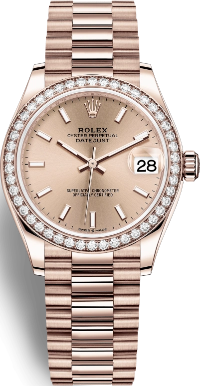 Rolex,Datejust 31 31mm,31mm,Rose Gold,Rose,Automatic,Day,55hours,278285RBR,278285RBR-0018