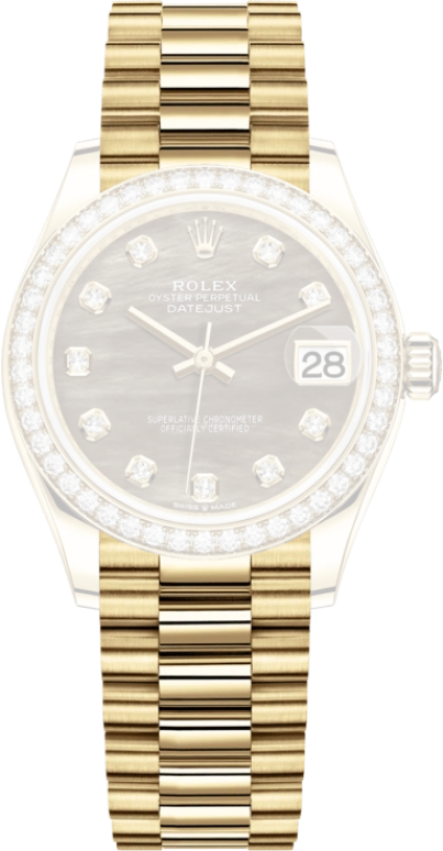 Rolex,Datejust 31 31mm,31mm,Yellow Gold,Black,Automatic,Day,55hours,278288RBR,278288RBR-0032