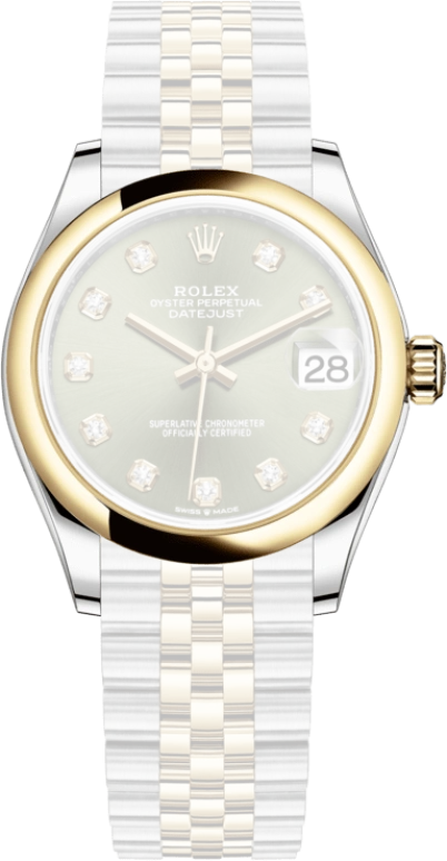 Rolex,Datejust 31 31mm,31mm,Yellow Gold,Stainless Steel,Green,Automatic,Day,55hours,278243,278243-0030
