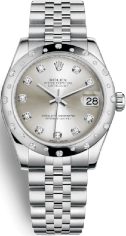 Rolex,Datejust 31 31mm,31mm,White Gold,Stainless Steel,Silver,Automatic,Day,48hours,178344,178344-0060