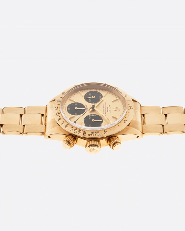 Rolex,Daytona 36mm,36mm,Yellow Gold,Black,Gold,Handwound,Chronograph,48hours,6265,6265-Oyster YG