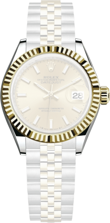 Rolex,Lady-Datejust 28mm,28mm,Yellow Gold,Stainless Steel,Champagne,Automatic,Day,55hours,279173,279173-0001