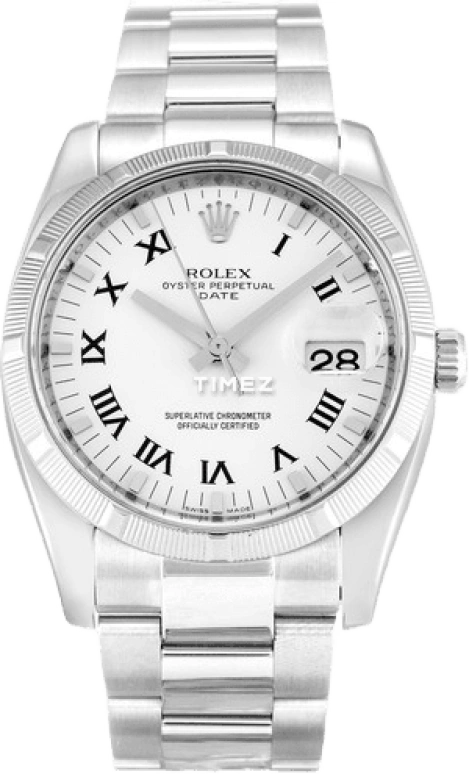 Rolex,Datejust 36 34mm,34mm,Stainless Steel,White,Automatic,Day,48hours,115210,115210-0001