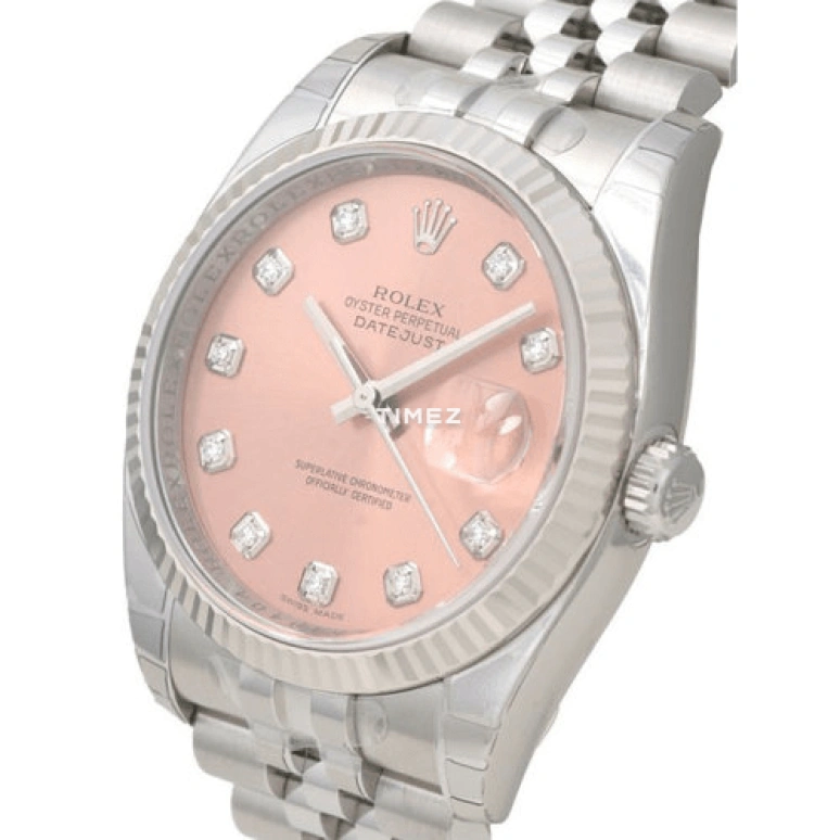 Rolex,Datejust 36 36mm,36mm,Stainless Steel,White Gold,Pink,Automatic,Day,48hours,116234,116234-G-63600