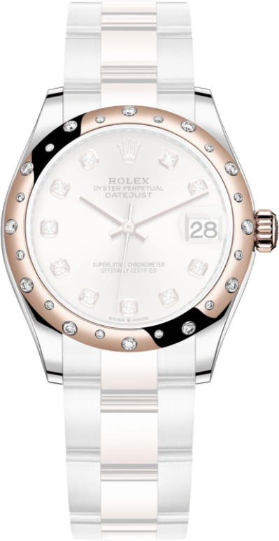 Rolex,Datejust 31 31mm,31mm,Rose Gold,Stainless Steel,Silver,Automatic,Day,55hours,278341RBR,278341RBR-0015