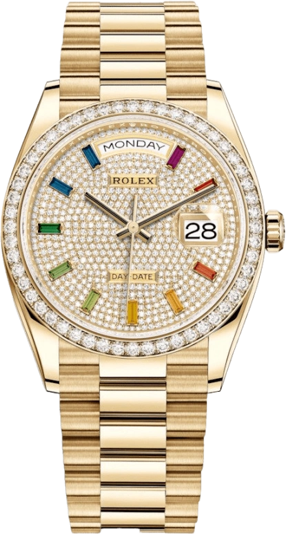 Rolex,Day-Date 36 36mm,36mm,Yellow Gold,Automatic,Date,Day,Drake,128348RBR,128348RBR-0030
