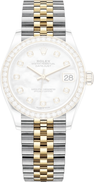Rolex,Datejust 31 31mm,31mm,Yellow Gold,Stainless Steel,White,Automatic,Day,55hours,278383RBR,278383RBR-0028