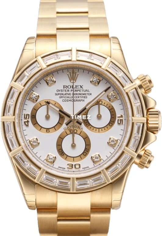 Rolex,Daytona 40mm,40mm,Yellow Gold,White,Automatic,Chronograph,72hours,116568