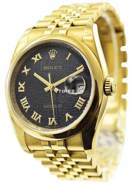 Rolex,Datejust 36 36mm,36mm,Yellow Gold,Gold,Automatic,Day,48hours,116208,116208-63208
